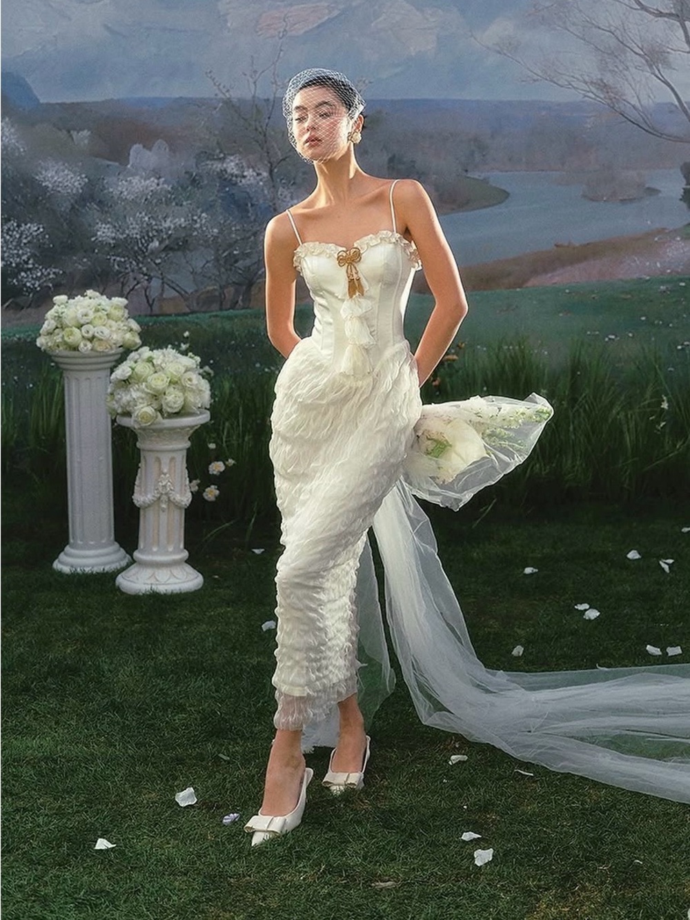 LaceMade Women’s Holy Confession corset dress Size Small Ivory White NEW - Picture 3 of 15
